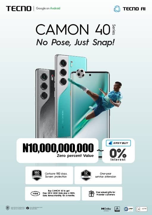 TECNO CAMON 40 Can Be Yours with EasyBuy’s 0% interest offer