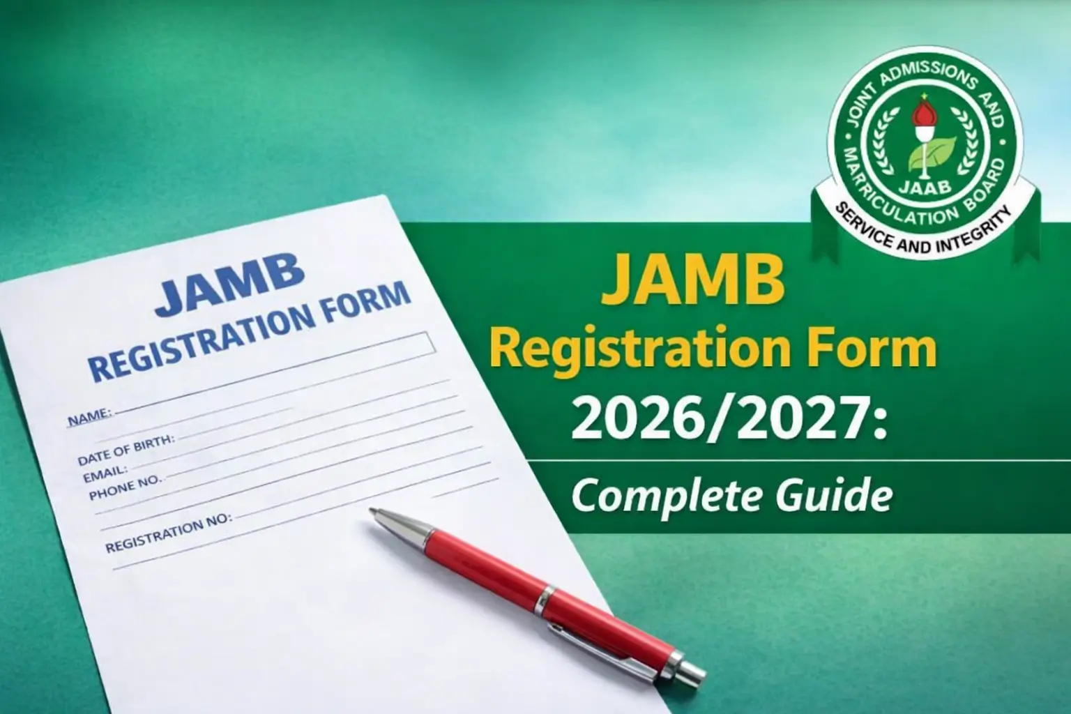 JAMB Registration Form 2026/2027